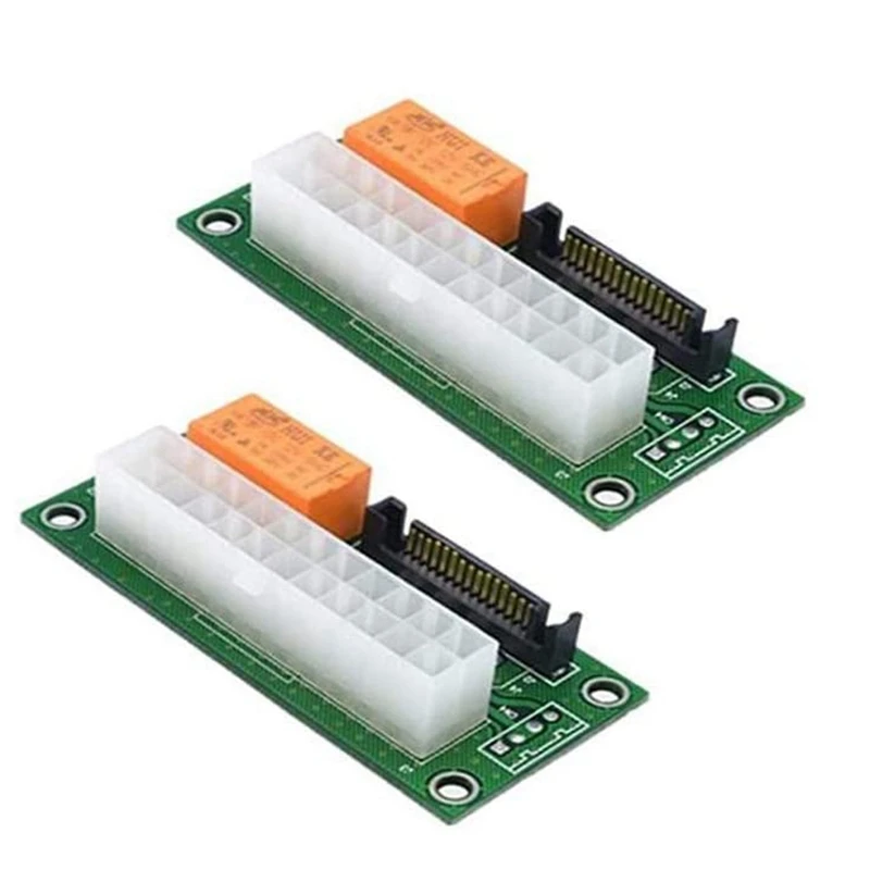 

2X Power Board Dual PSU Multiple Power Supply Adapter Add2psu With Sata ATX 24Pin To 4Pin Connector For Bitcoin Miner