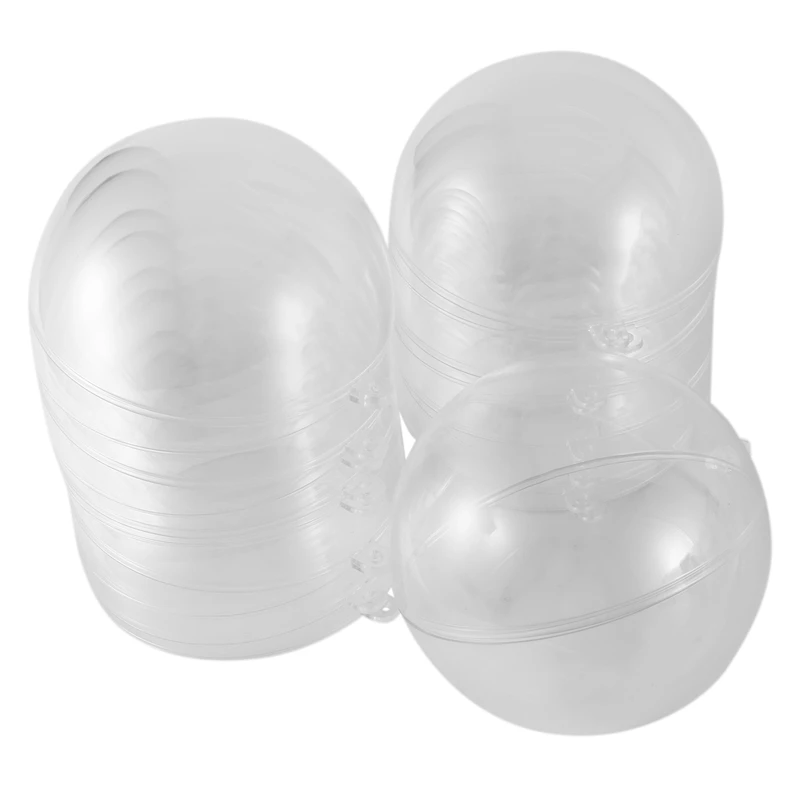 

10 шт. 4-дюймовых прозрачных пластиковых наполняемых украшений, шар, для рождества, новогодней подарочной коробки, свадьбы, детской, домашнего декора