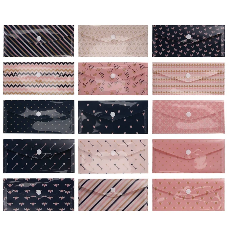 

15 Pcs Budget Wallet Envelope Waterproof Cash Envelopes, Budget Envelope For Family Financial Budget Planner Organizer