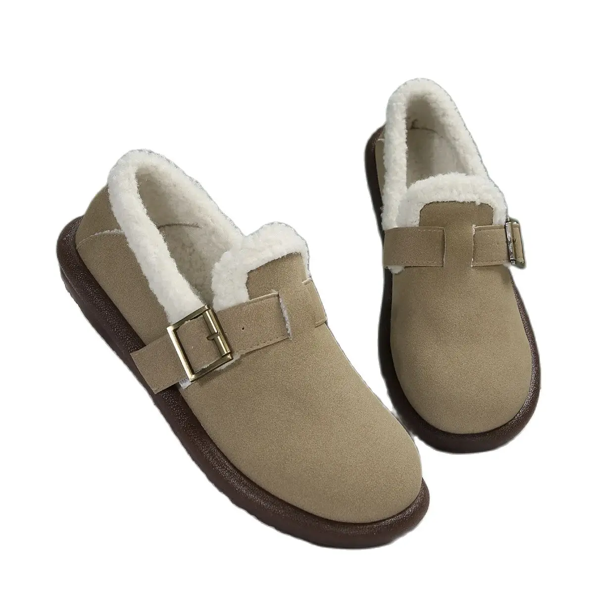 Women's boots Frosted suede soft soled plush ankle boots Autumn and winter fashion with a single plus-size women's shoes