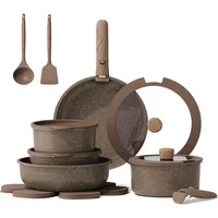 CAROTE 17-Piece Non-Stick Pots and Pans Set with Removable Handles, Oven and Dishwasher Safe