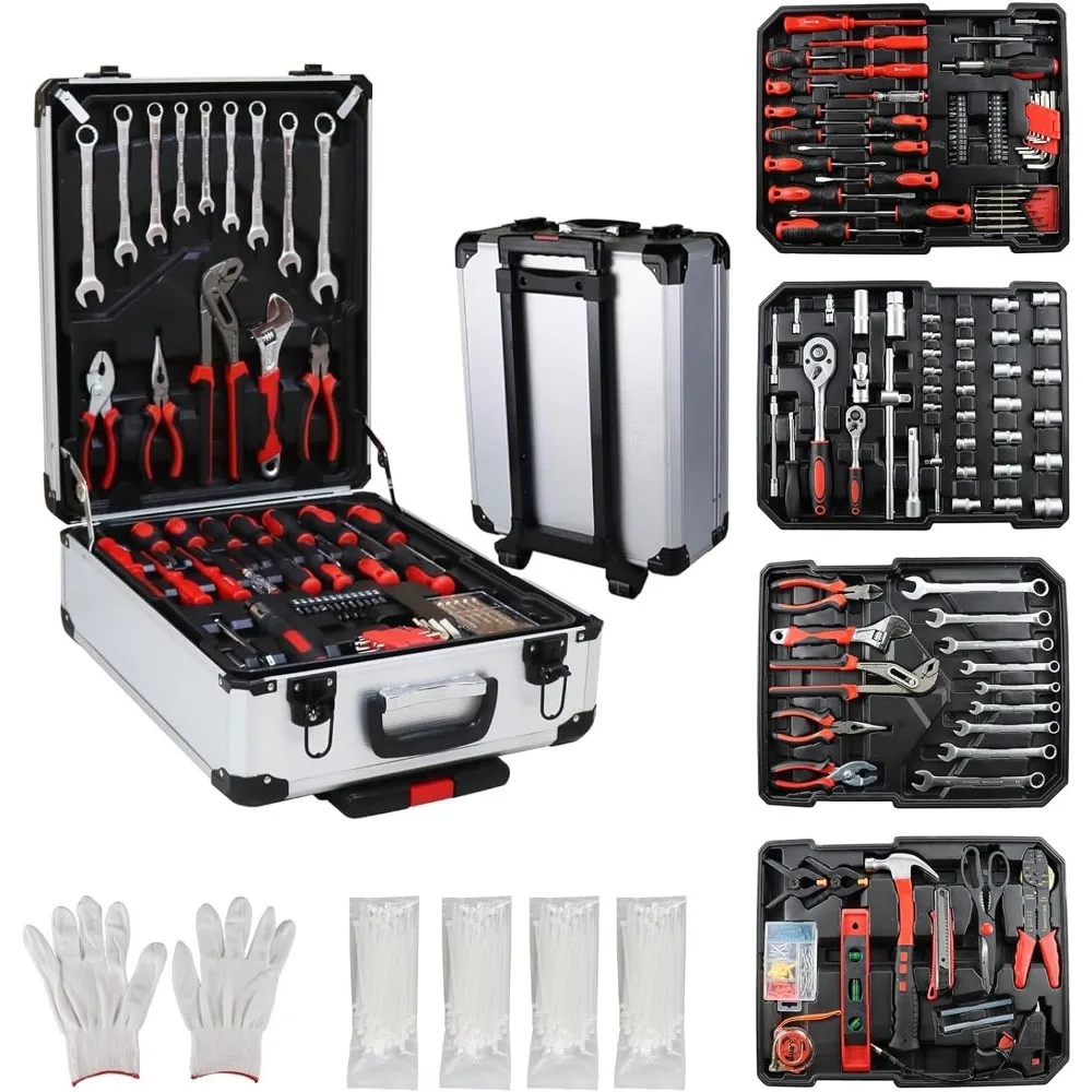 Tool Box Organizer  Tool Box Organizer Repair Tool Set Kit for Men, Toolbox Storage Case with 4 Drawers, General Household 5