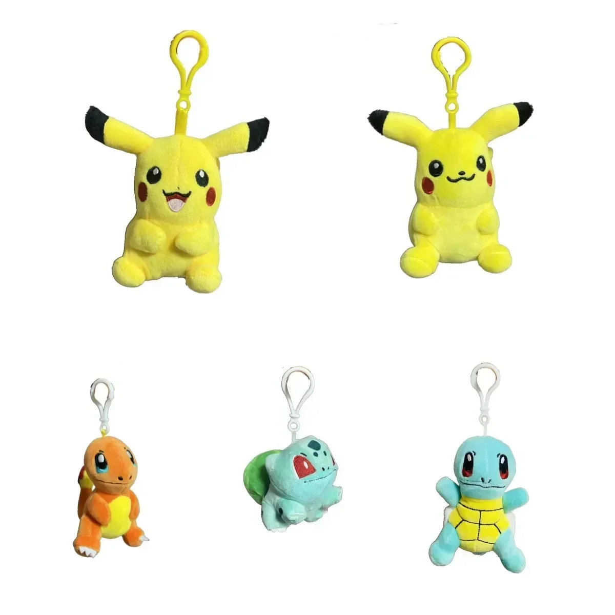 20pcs/set Pokemon  Bulbasaur Pikachus Squirtle Charmander Plush Doll 11cm Pendant Stuffed Pendant Keychain Plush Gift Toy 2