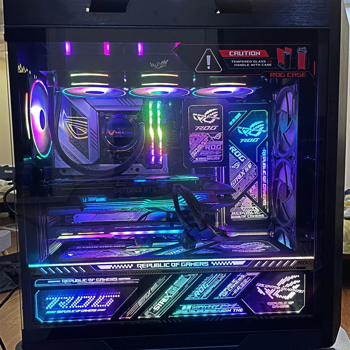 ASUS ROG GX601 케이스, MOD PC 게임 캐비닛 라이트 보드 플레이..