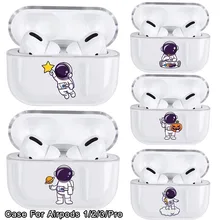 

Cute Cartoon Astronaut Airpods Case for Apple 3 2 1 Pro Gen Soft Wireless Bluetooth Earphone Box Space Man Cover Coque