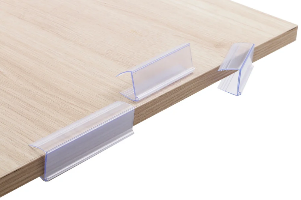 100 Stück transparente PETG-Glasregal-Schilder und Tickethalter – Detail 20
