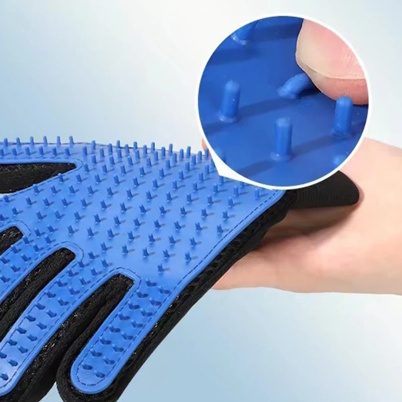 Pet Hair Remover & Grooming Massage Gloves