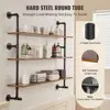 Rustic Pipe Shelving 3 Tier 48 by 9.84 inches Wall Mount for kitchen and Bedroom Storage 3