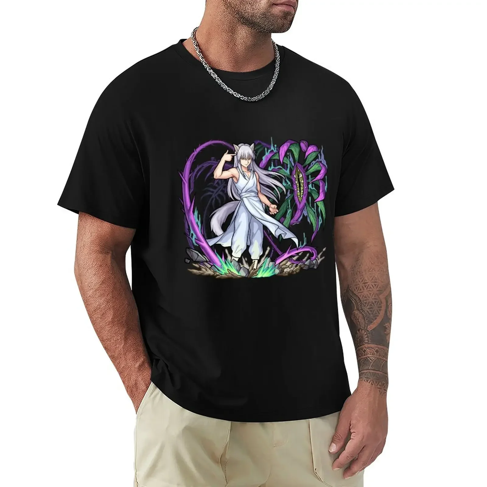 

Kurama Youko and the death tree Yu Yu Hakusho T-Shirt quick drying plus sizes mens t shirts
