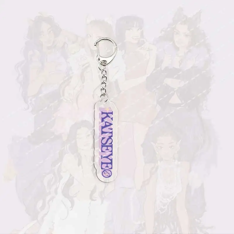 Cool K-pop Katseye Acrylic Keychain Charms - Cute Fan Friends Gift