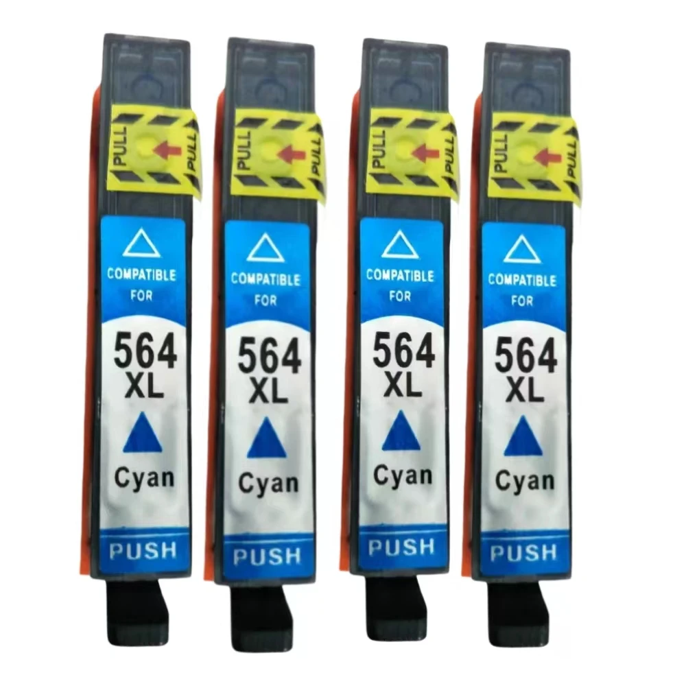 

Картриджи чернильные голубые 4PK 564 XL для Photosmart 5510 5512 5515 5520 Deskjet 3070A 5522 3520 Officejet 3522 3524 4620