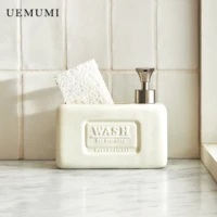 Luxury Beige เซรามิคเครื่องจ่ายของเหลวล้างจาน Liquid เจลอาบน้ําขวด, สีดําขวดกดครัว 5