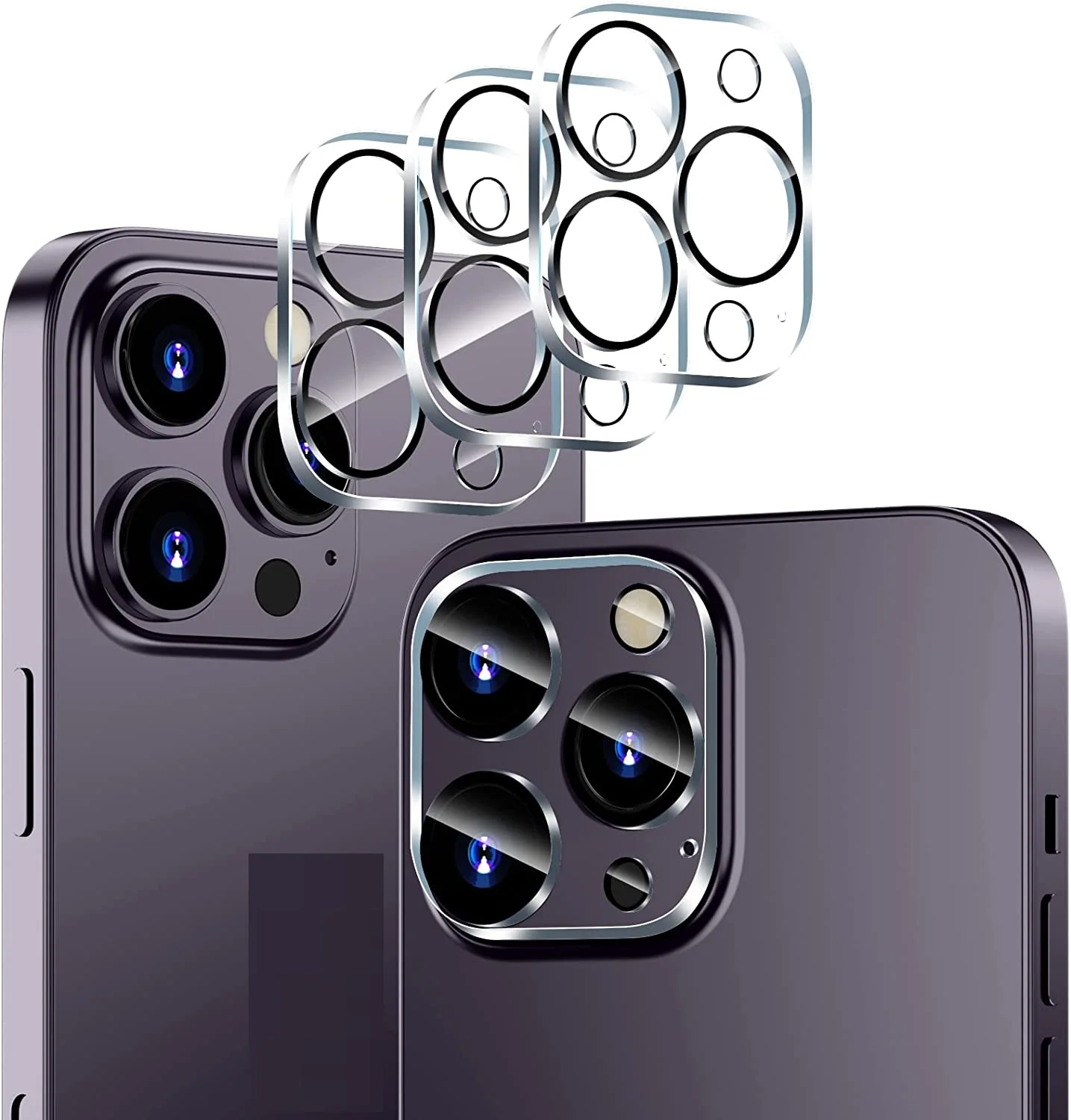 3Pcs 3D Back Camera Protezioni In Vetro Per Iphone 13 11 12 Pro Max 13 Mini Lens Pellicola Protettiva In Vetro Per Iphone 14 Promax 14 Plus