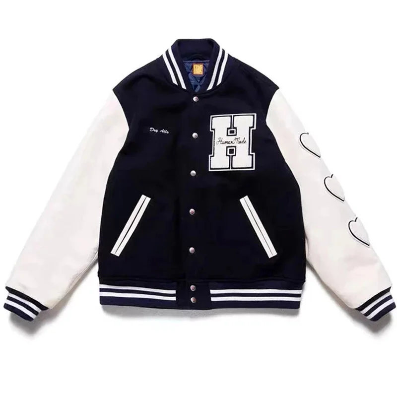 H Letter Baseball Varsity Jacket Men 