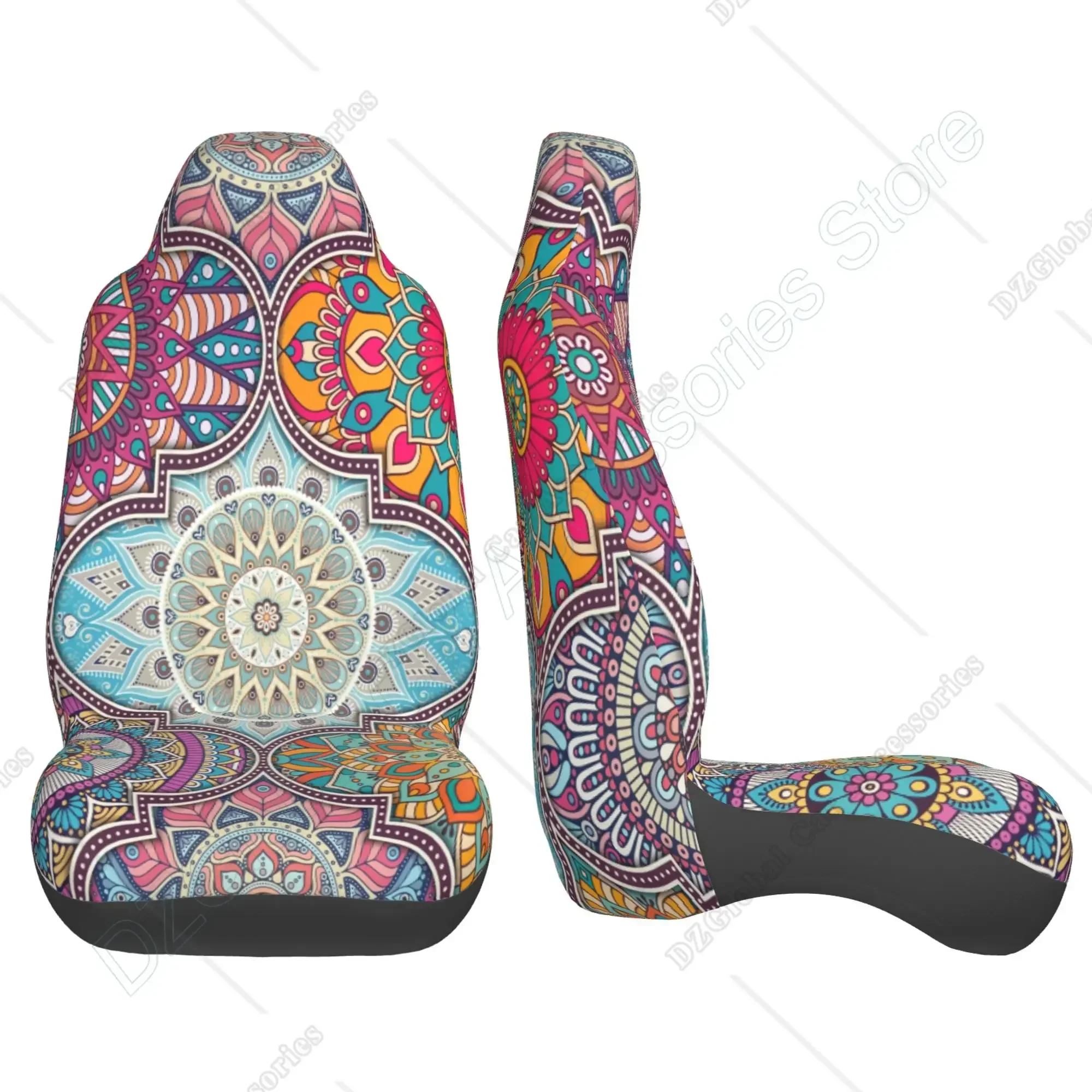 Aoopistc Coprisedili Auto Universali Con Motivo Mandala Bohémien Viola Per SUV E Furgoni