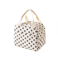 Sacs à main alimentaires imprimés floraux mignons, sac à déjeuner thermique Portable, Durable, étanche, refroidisseur de bureau, étui isolé sur glace, sac de Camping Ins 6