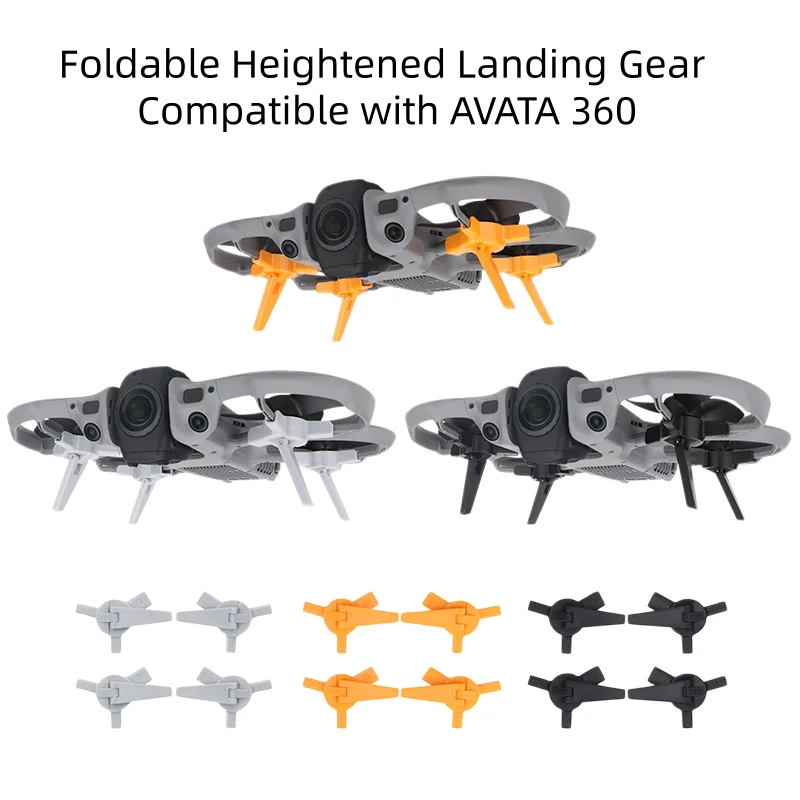 DJI AVATA 360과 호환되는 접이식 높이 조절 랜딩기어, 이륙 및 착륙을 위한 2.6cm 연장 드론 랜딩 레그