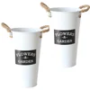 2 Pcs Simulation Disposable Cup Mini Bucket Rope Tote Handle Tin Flower Vase Arty Flower Container Desktop Flowerpot Home A 5