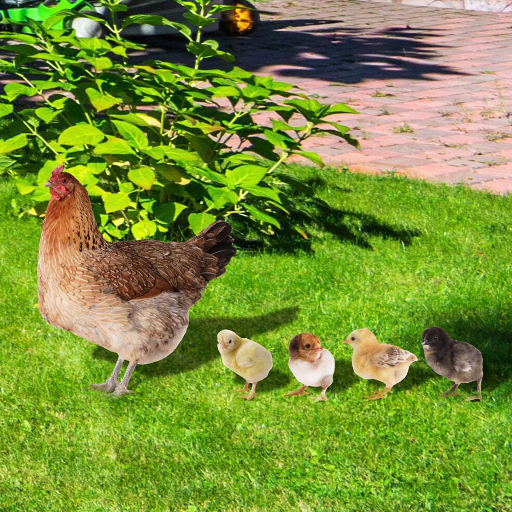 

Chicken Garden Stake Realistic Lifelike Hen Chick Garden Poultry Statue Rooster Animals Sculpture Yard Garden Lawn Outdoor
