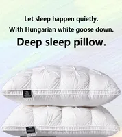 100% cotton white goose down pillow 5 Stars hotel pillow High-end down comfortable pillow 3-dimensional cervical pillow core 2
