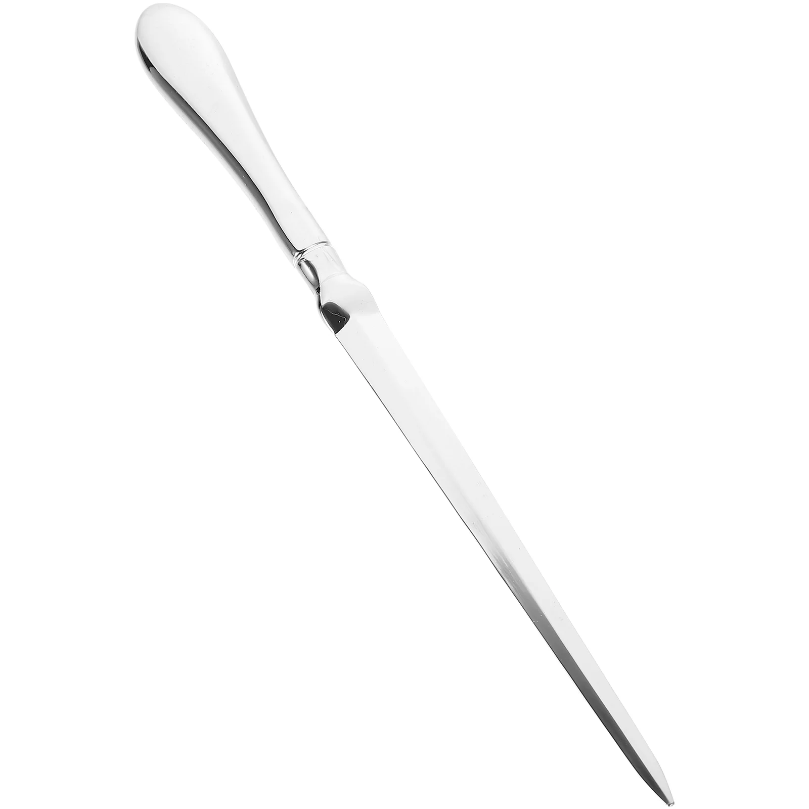 휴대용 합금 레터 오프너 봉투 오프너, 선물 상자 포함, 가정용 실용적인 종이 (실버)