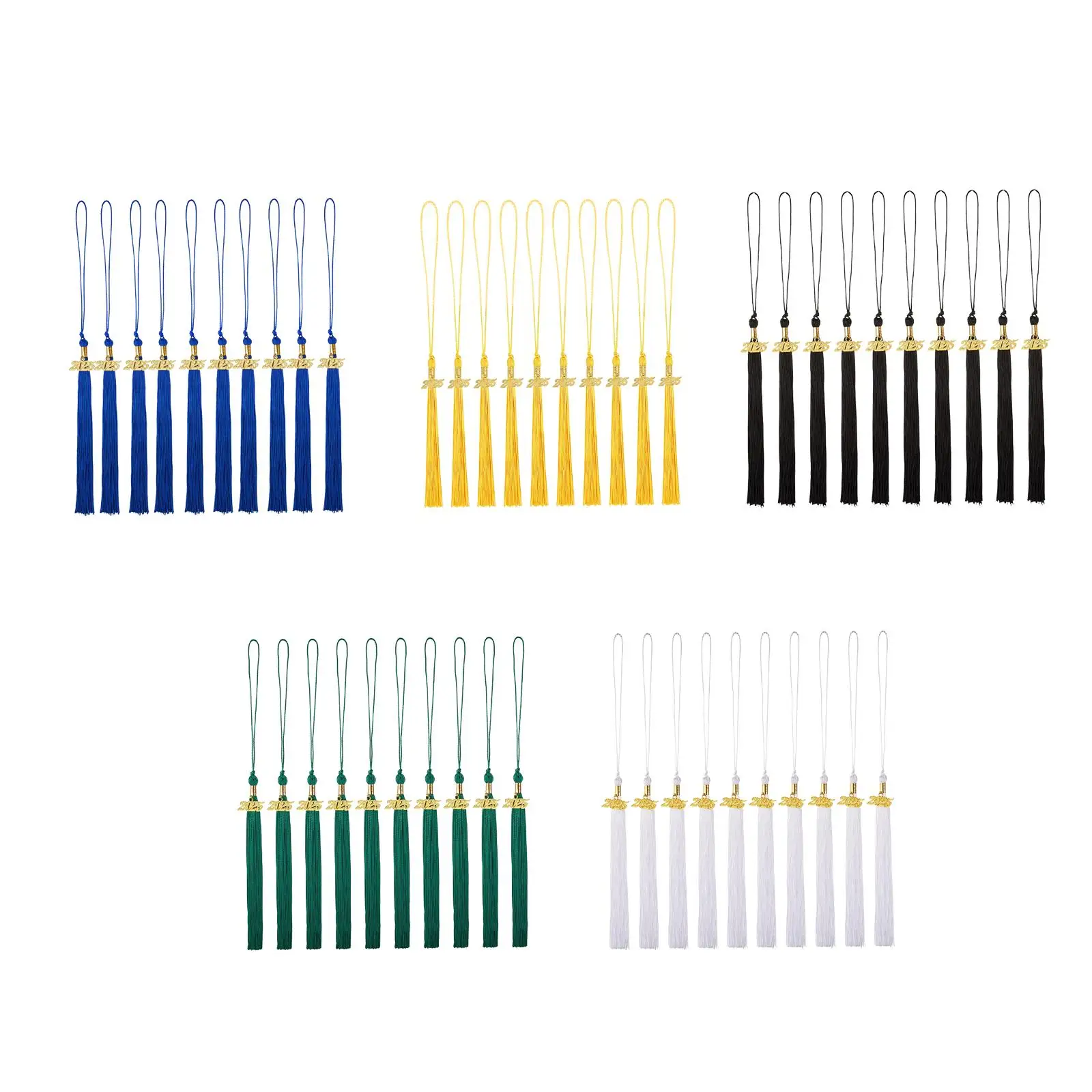 10Pcs 졸업 Tassels 2025 기념품 파티 용품 졸업 모자 Tassels