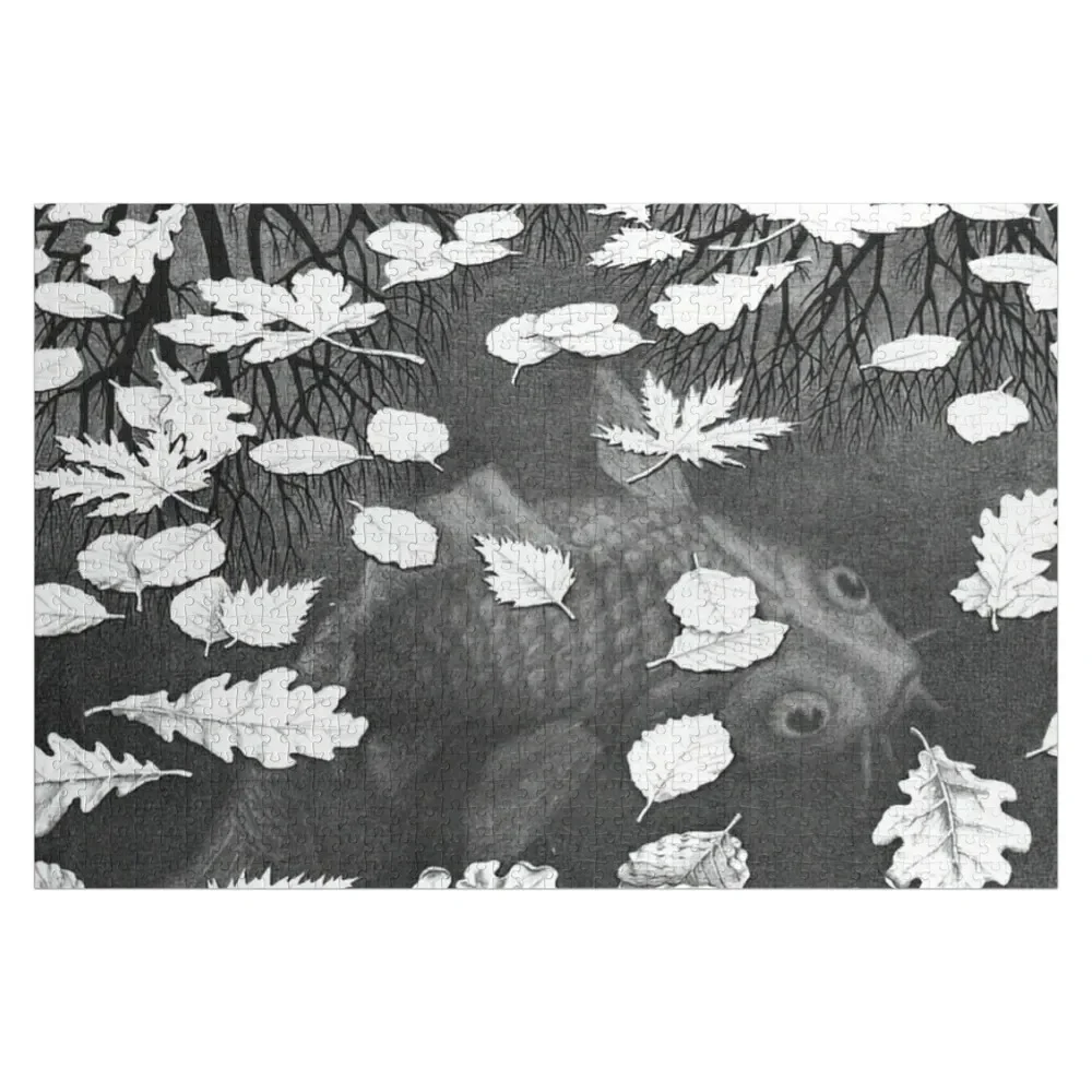 Three Worlds by M.C. Escher Jigsaw Puzzle For Children Custom Wood Customized Picture Puzzle