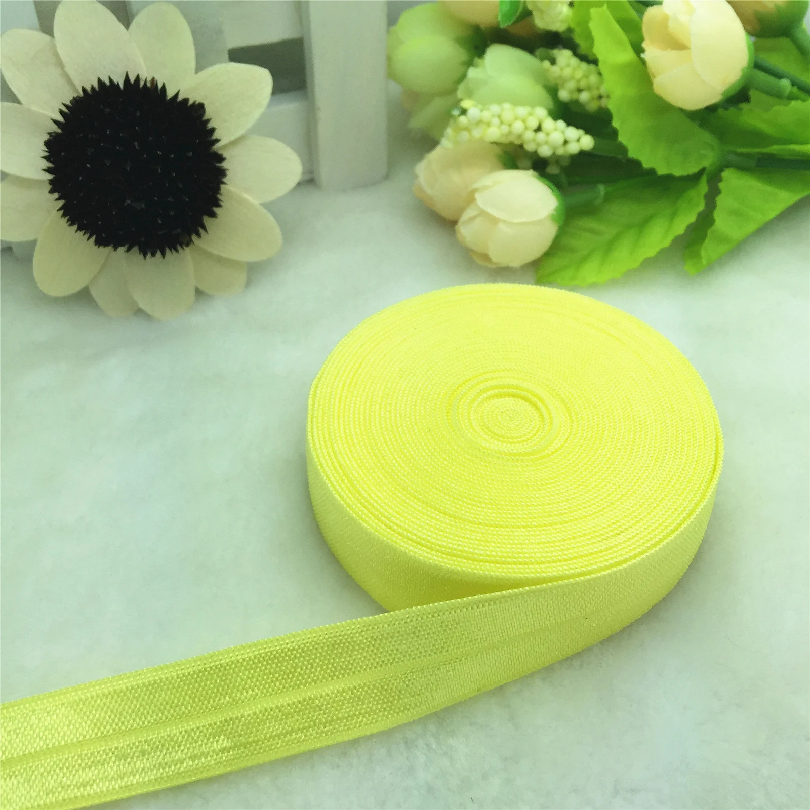 Versatile Satin Elastic Band for DIY Crafts, 15mm, 5/8 Width, Multiple Yard Options