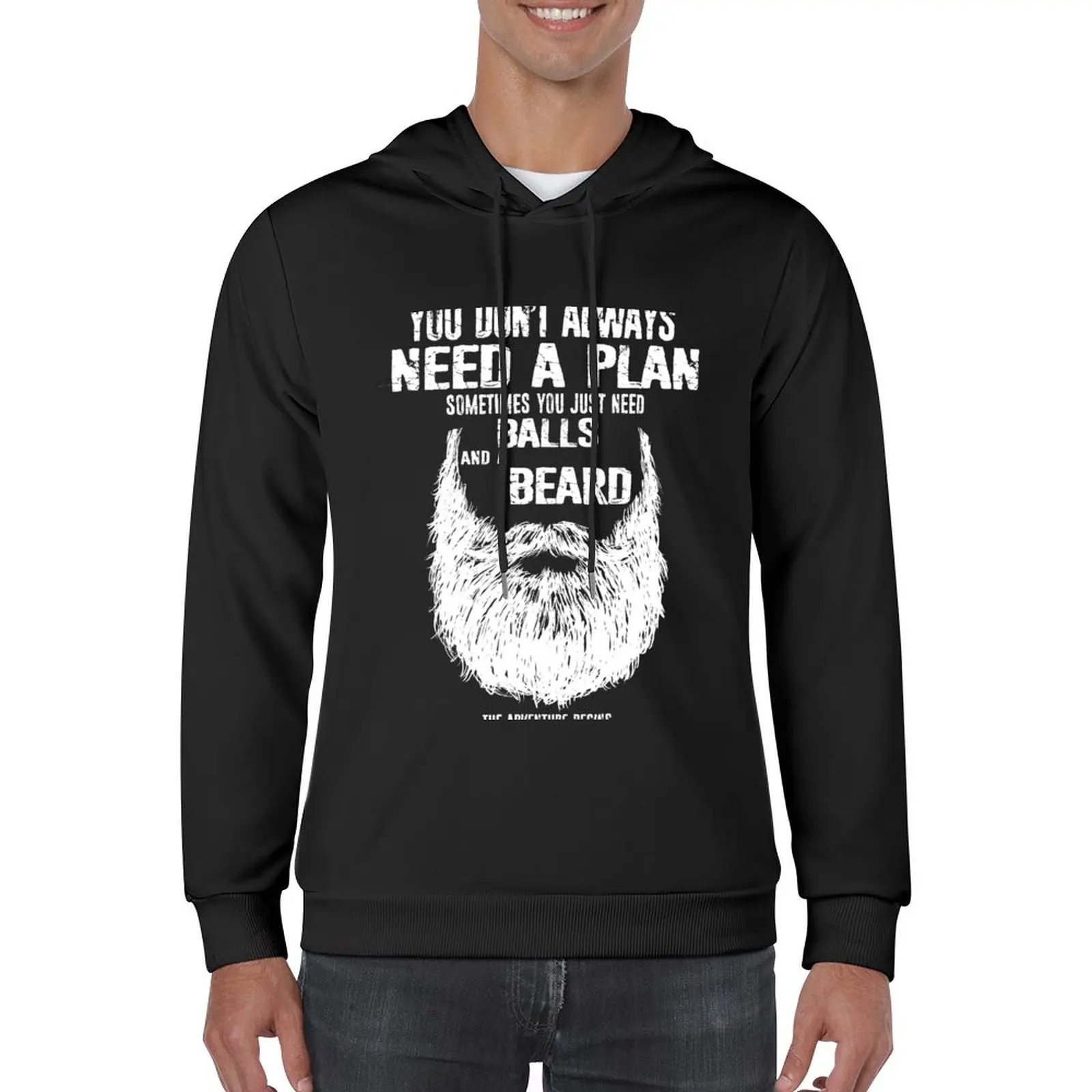 

New You don't always need a plan sometimes you just need balls and a a beard Pullover Hoodie essentials men wear hoodies for men