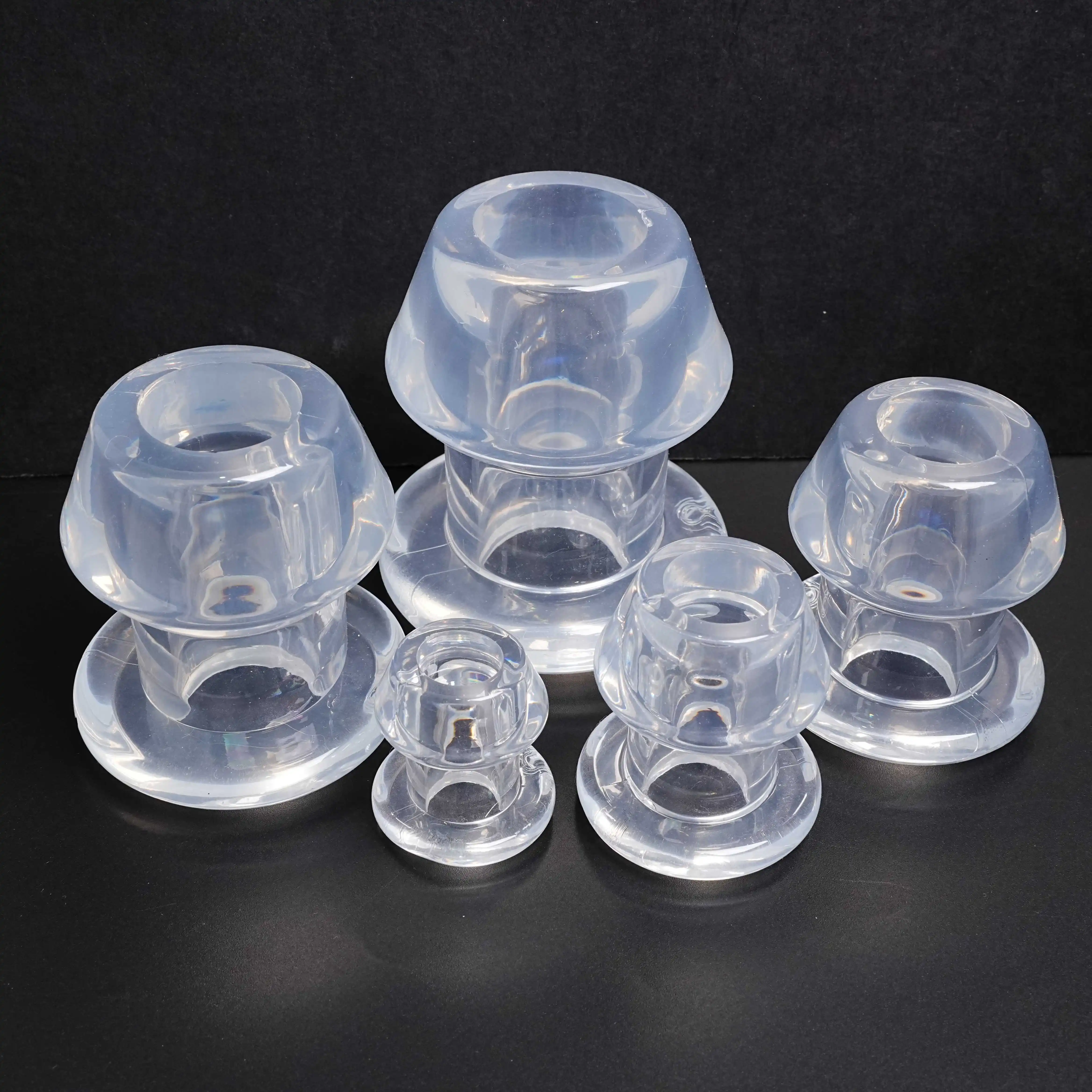 Anal Plug Dilator 5 Sizes Hollow Anal Plug Anal Speculum Anus Dilator Massager BDSM Enema Vagina Plug Adult Sex Toys for Couple