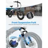 Adult Electric Bicycle, 1200/1400W Peak, 30/28MPH 60 Miles, 720WH Battery 20x 4.0 Fat Tires, Foldable, with APP/anti-theft Alarm 5