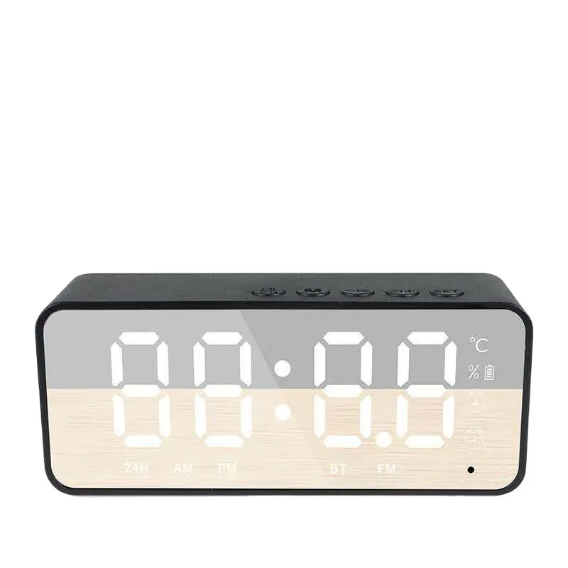 G50 Wireless Bluetooth Speaker with FM Mini Card Mirror Alarm Clock Audio Stall Receiving K Voice Prompt