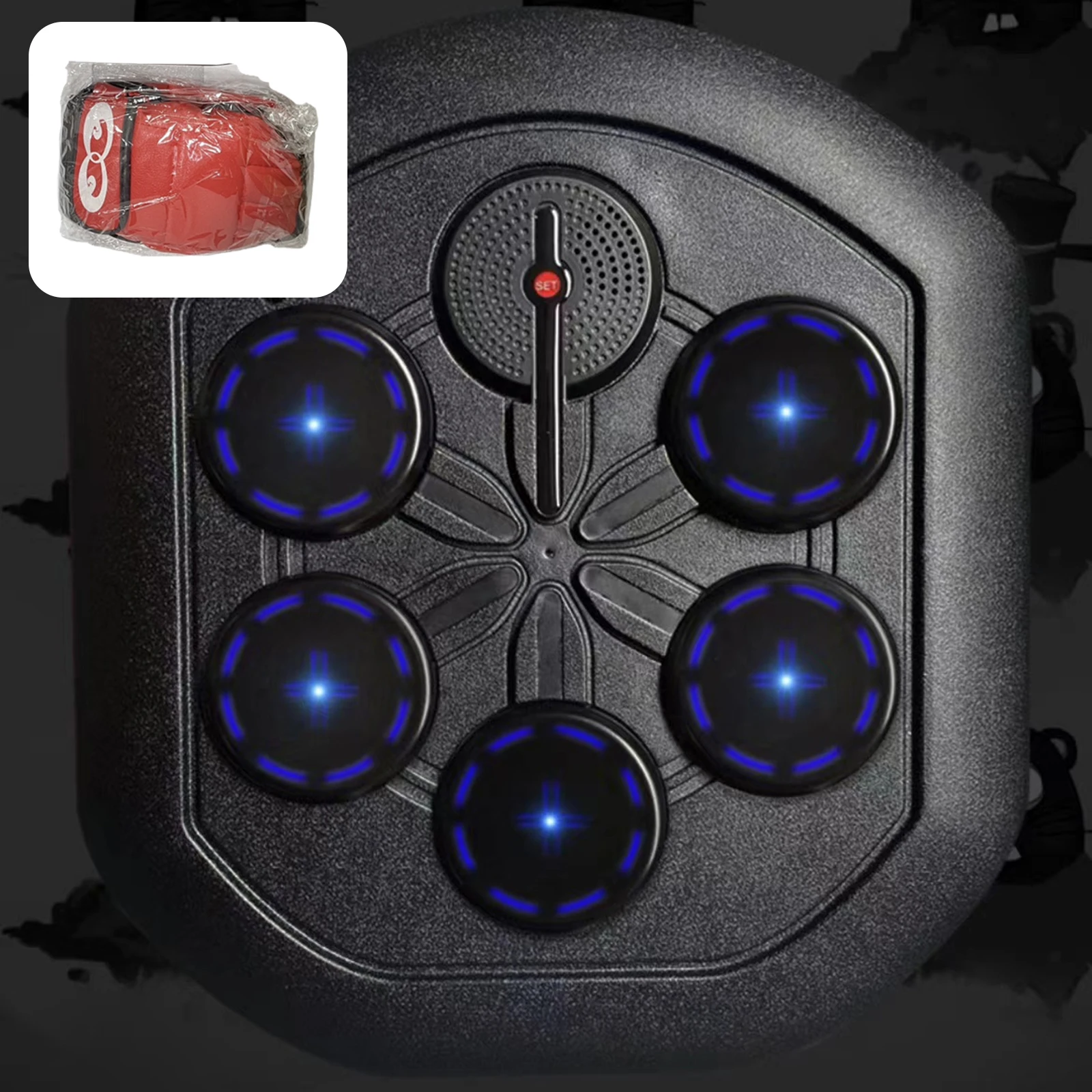 Music Boxing Training Machine Music Smart Punching Pad LED Lighted for Home Exercise Strength Training Gym Striking Skills