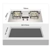 2 Pots Gas Stove Dual Use Embedded Table Natural Gas Liquefied Gas Cooktop Home Catering Equipment Tempered Glass Energy Saving 5
