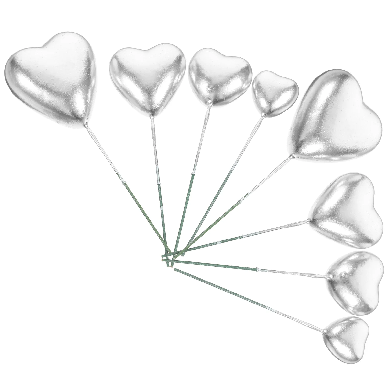 

20 Pcs Top Hat Cake Insert Heart Toppers for Decor Wedding Cupcake Decorate Delicate Party
