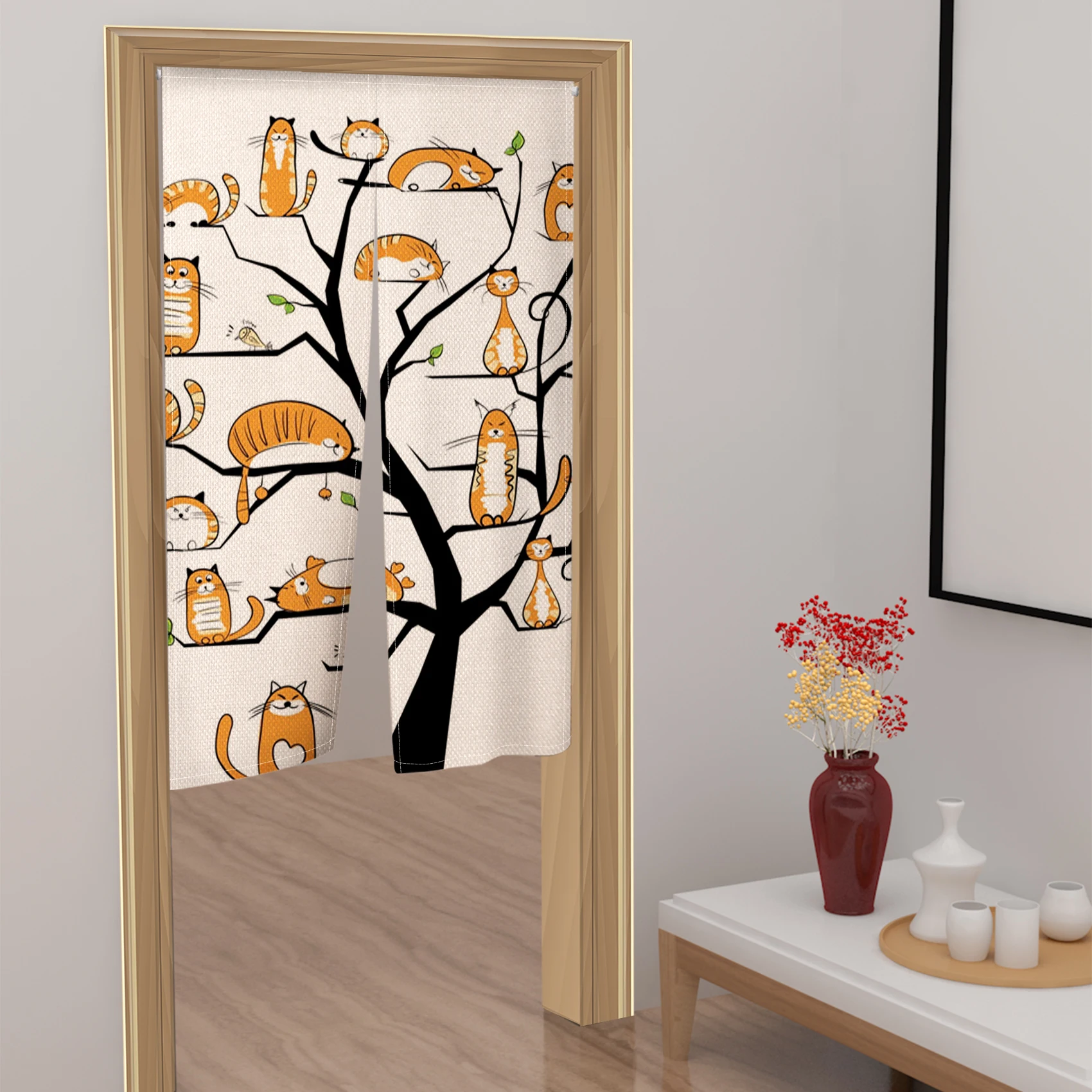 Feelyou Cortinas de gato de desenho animado para quarto estampa de gatos  coloridos cortinas de janela com isolamento térmico gatinho fofo tratamento  de janela animais de estimação cortinas de janela para crianças