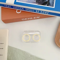 Colorful Contact Lens Case - Premium Storage for Non - Prescription Color Contacts (A - Transparent)