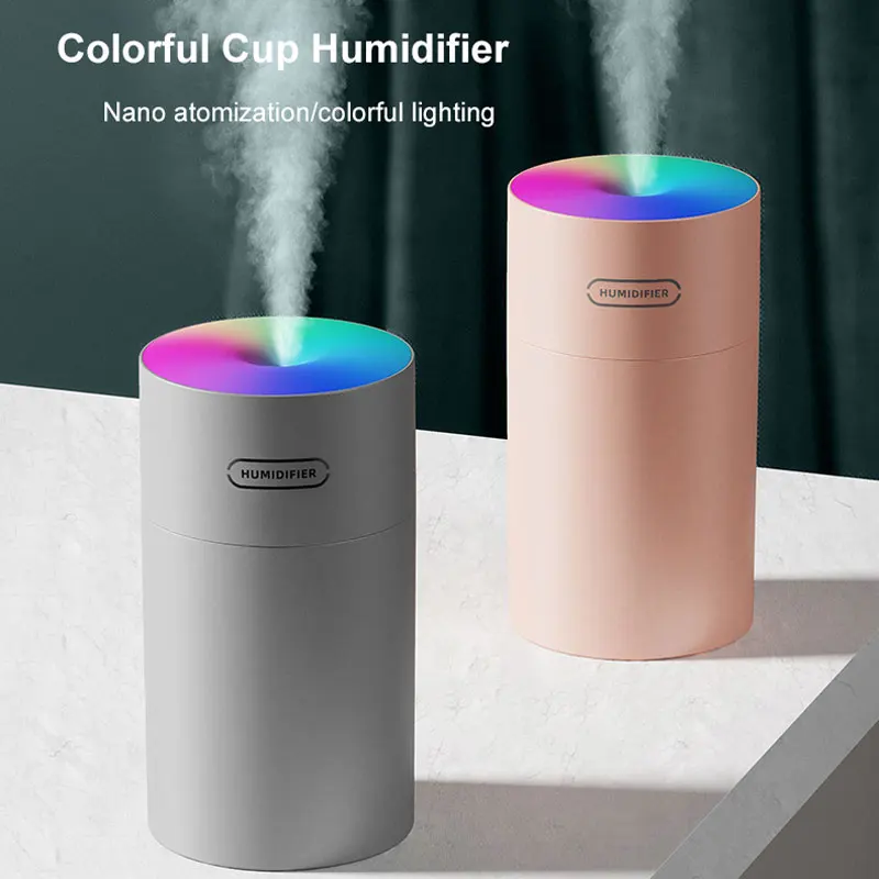 Vehicle Household Desktop Humidifier mini Water Supplement Spray Air Humidification Usb Car Portable Night Light 260ml Anti-dry