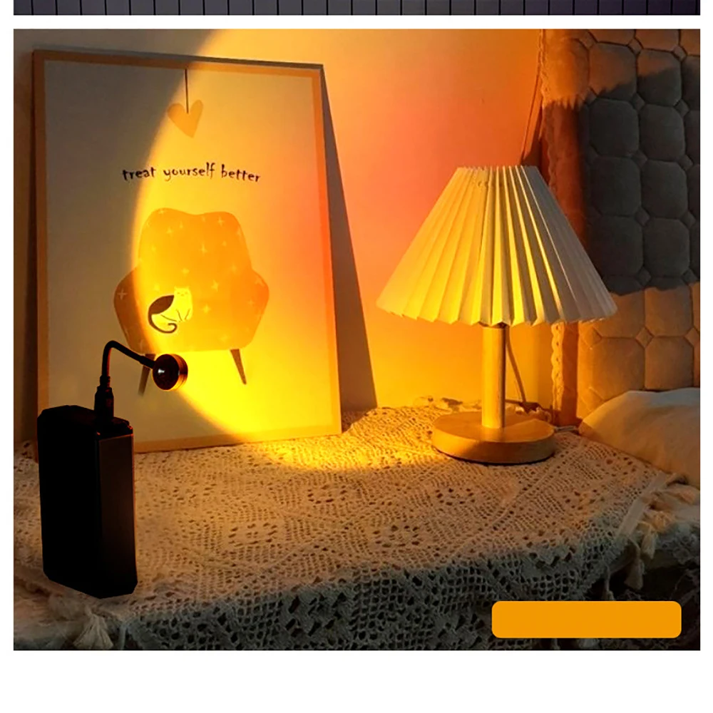 moon night light Rainbow Sunset Lamp Led Projector Night Light Living Room BarCafe Shop Wall Decoration Lighting For Photographic night light lamp