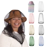 Outdoor Fishing Anti Mosquito Insect Garden Beekeeping Hat Camping Bug Mesh Head Net Face Protector Hats Fishing Nets 1