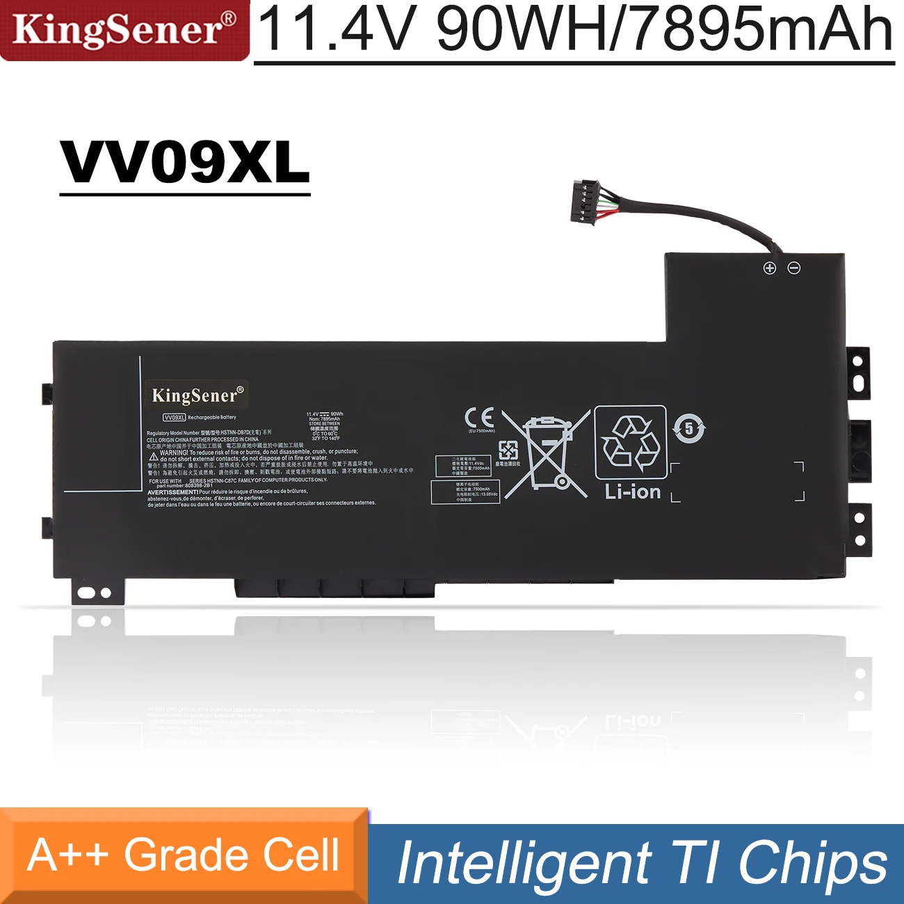 Bateria do Portátil de Kingsener Vv09xl para hp Zbook 15 g3 g4 Series Hstnn-db7d Hstnn-c87c 8083982c2 808398-2c1 808452005 11.4v 90wh