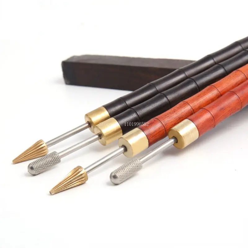 Leather Edge Oil Tool Sandalwood Handle Edge Oil Pen Diy Leather Bag Watchband Accessories Sealing Making Tool