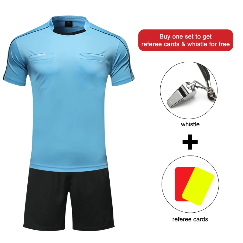 Football Uniform Sports Uniform Sets Mens Football Referee Jerseys Shirt Sets Multiple Color Optional Judge Breathable Soccer Referee Uniforms