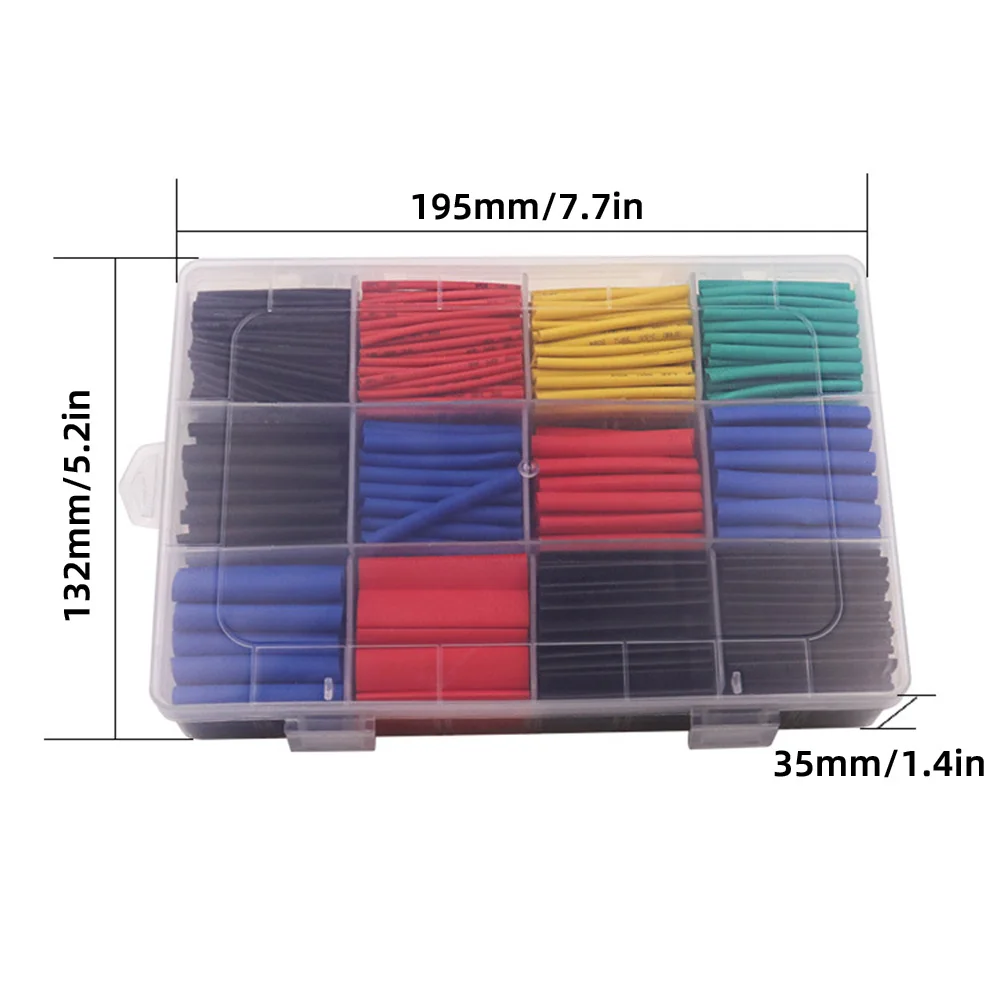 328 530 400 560 750PCS Polyolefin Heat Shrink Tubing Tube Cable Sleeves Multicolor Wrap Wire Thermoresistant Tube Sleeve kit