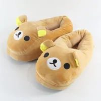 luxury Winter Bear Cotton Ladies Slippers House Home Cartoon Cute Bear Home Indoor Couple Female Warm Indoor Slipper Casual - Image 2