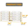 24-Bin 3-Shelf Toy Storage Organizer, Kids Bookcase with Bins, Playroom and Bedroom Decor, White