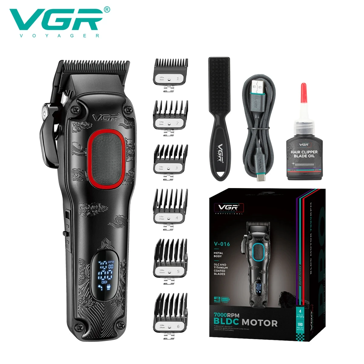 VGR V-016 مقص الشعر الكهربائية المعادن الإغاثة الج...