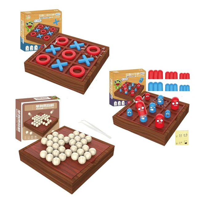 Gioco da tavolo solitario in legno Tick da viaggio Tac Toe gioco per  bambini giochi per feste per adulti e famiglia divertente gioco di memoria  per i più piccoli - AliExpress