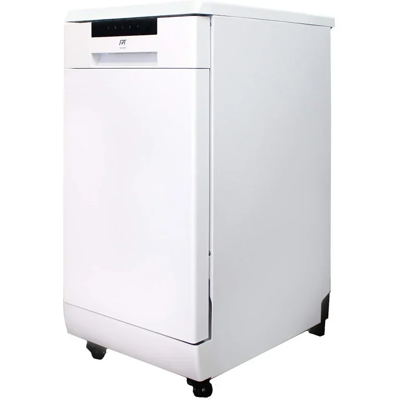 QWSPT SD-9263W 18″ Wide Portable Dishwasher with ENERGY STAR,6 Wash Programs,8 Place Settings and Stainless Steel Tub – White 3
