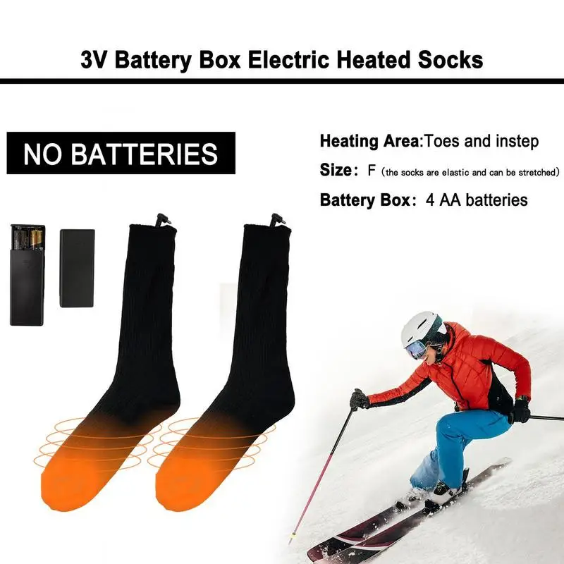 Calcetines calefactables recargables para hombre, calentador de pies  térmico para deportes al aire libre, esquí, Snowmobile, esquí, Invierno -  AliExpress